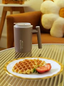 PDM 304 Stainless Steel Thermos Coffee Mug with Lid Thermos Office Coffee Cup 450ml [Free Straw+Stirring Spoon]