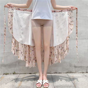 Floral Chiffon Beach Wrap Skirt Slim Sun-Protective