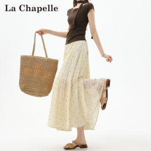 La Chapelle | Dotted Chiffon Pleated A-Line Mid-length Skirt