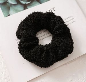 Ready Stock Fashion Korean Style Plush Scrunchies Simple Nice Hair Ties Hair Accessories时尚韩式毛绒大肠圈气质发绑发圈束发带丸子头盘发饰头饰