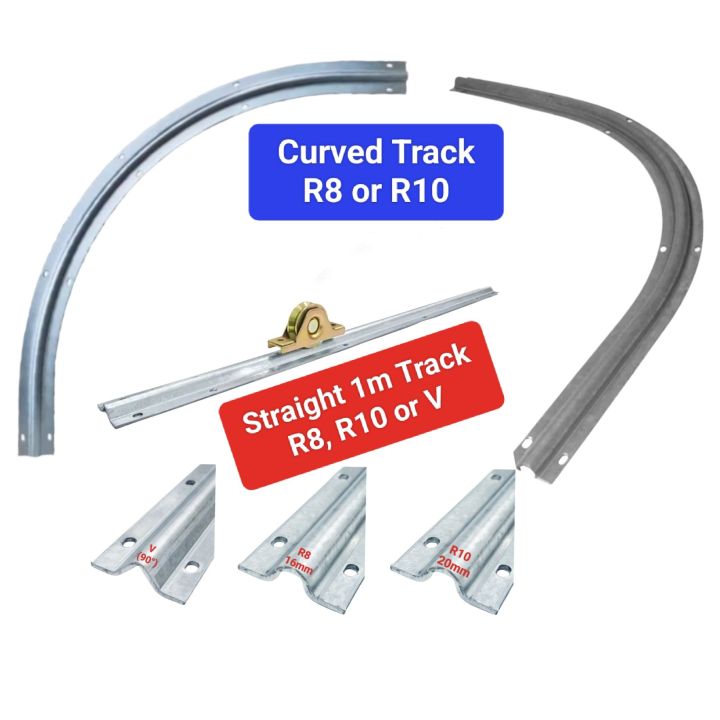 ☑️1m/pc U or V Groove Track, Straight or Curved, 16mm diam U-Track or C ...