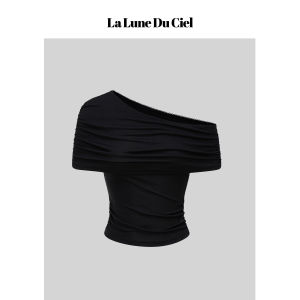 La lune Du ciel | Áo Thun Đen Dáng Ôm Giảm Nhăn Pure Appeal