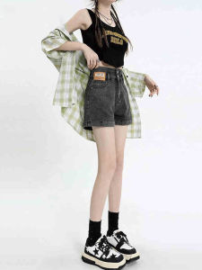 Summer Thin HighWaisted Loose Fitting SlimMom Shorts Womens Jeansflare Shorts Aline Hot Pants Compact Struit Style Casual