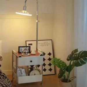 ตู้ลิ้นชักข้างเตียง / ข้างโซฟาน้องหมี🐻 พร้อมโคมไฟ+พัดลม