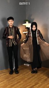 Naila Outer Milo Couple Baju Tenun Kemeja Kondangan - Dress Tenun - dress Preweedding Kondangan