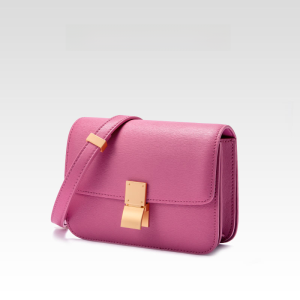2024 New Genuine Leather Ladies Bags Pink Square Bag Box Bag Easiest for Match Shoulder Messenger Bag Cowhide Small Square Bag