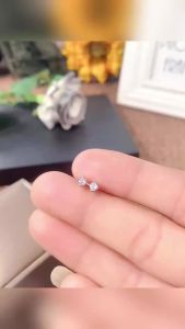 Huitan Hot Simple Stud Earrings for Women 3mm/4mm/5mm/6mm/8mm Round CZ Stone Silver Color Ear Piercing Earrings Trendy Jewelry