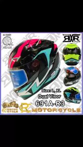 RXR 691A-R3 DUAL VISOR FULL FACE HELMET WITH ICC (BPS) SIZE 59-60CM 62-64CM LARGE & XL