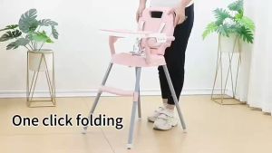 Baby high chair Foldable High Chair Booster Seat For Baby Dining Feeding Adjustable Height