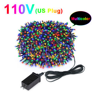 Outdoor Christmas Light New Years Garland Lamp 100m 20m Twinkle LED String Holiday Wedding Decorative Lights Adornos De Navidad