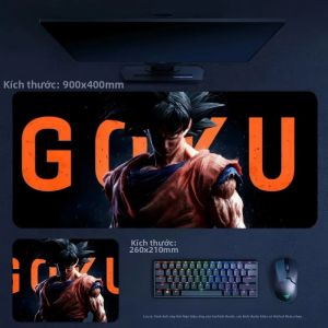 Bandai | Dragon Ball Goku Series Tấm Lót Chuột Bằng Da 90x45cm Kích Thước Lớn Chống Trượt Văn Phòng Tablemat Phim Hoạt Hình Dòng Phim Hoạt Hình Máu Nóng