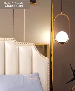 Lampu Gantung Modern Sederhana Chandelier Logam Kaca Nordik Lampu Hias Ruang Tamu Kreatif Lampu Hias Kamar Tidur Restoran Bar