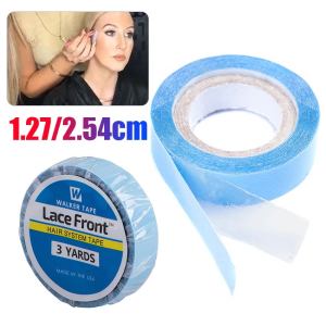2.54cm(1inch)*3yards Blue Lace Front Support Hair Tape Double Sided Adhesive Tape For Tape Extension/Toupee/Lace Wig 【SMT】