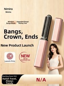 Portable Mini 2-in-1 Straightening and Curling Comb
