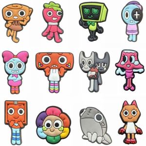 12Pcs Cartoon Series Shoe Charms For Slides Clog Sandals Shoes Decorations Accessories Buckle For Boy Girl Friend Party Gifts