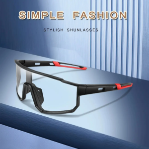 Photochromic Sports Sunglasses for Men and Women Comfortable Windproof Cycling Glasses Suitable for Cycling Running and Fishi