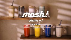 Mosh แก้วเก็บความร้อน-เย็น  Latte Stainless Straw Tumbler 480 Ml PEACH