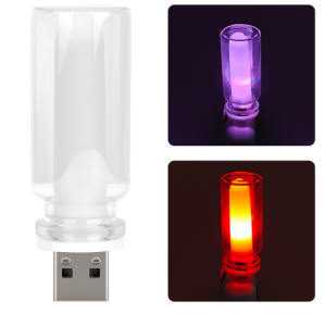 KEVANLY | 1pc Car USB Night Interior Light LED Filament Lamp Portable Lighting Plug and Play Decorative Atmosphere Light for Car Bedroom