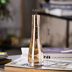 Modern Glass Vases Hydroponic Flowers Vase Living Room Flower Small Mouthed Vase Arrangement Minimalist Office Wedding Decor