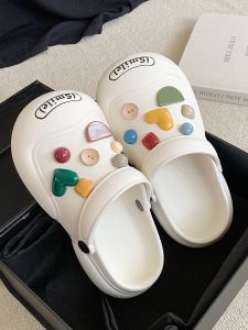 รองเท้าแตะ EVA สำหรับผู้หญิง ทรงหัวมน สไตล์เกาหลี ทรงหัวมน รองเท้าแตะแบบสวมสบาย สไตล์วินเทจ สำหรับใส่กลางแจ้งในฤดูร้อน