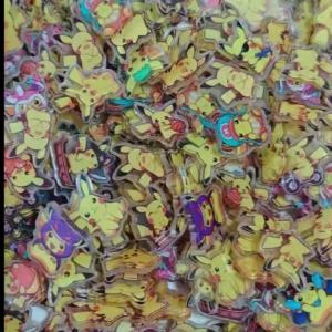 Bandai | 50pcs/set Cartoon Pokemon Resin DIY Accessories Cute Pikachu Laminating Acrylic Cream Glue Phone Case Pocket Monsters Patch