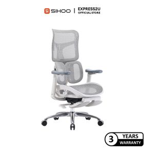 Sihoo Doro S100 Ergonomic Office Chair with Footrest 6D Lumbar Support S-Shaped Backrest Heavy-duty