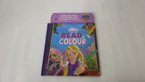 Disney Princess Rapunzel Read & Colour Hardcover Storybook With 6 Colouring Pencils For Children Ages 4-8