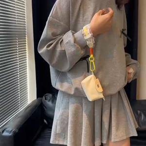 Mini flip-top dumpling bag nylon fashionable storage bag lightweight and compact coin purse niche pendant bag