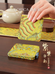 Chinese Classical Tea Cup Mat Square Cloth Tablecloth Heat Resistant Pad High End Accessories for Tea Set And Dining Table