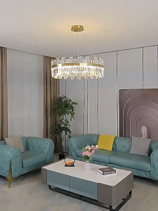 Chandelier for living room cristmast lights modern ring design ceiling light sala drop lights for ceiling dining room kitchen LED crystal lampshades pendant lamp
