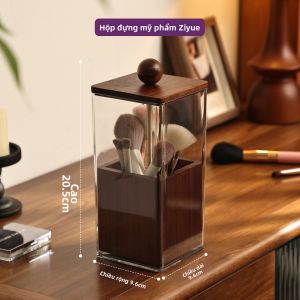YILI DECO | Giá Đựng Cọ Trang Điểm trong Suốt Chống Bụi