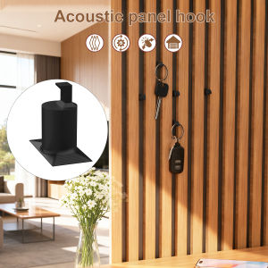 6-Pack 14mm Groove Acoustic Panel Hooks No-Drill Design Rust-Resistant and Practical Hooks Suitable for Office/Meeting Room A