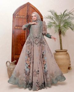 Promo (x8po) ALLAWIYAH KALULA  Baju Dress Gamis Syari Muslimah Ka Lula Series By Allawiyah Syari.  Nazra Sha