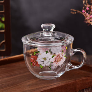 Thickened Heat Resistant Glass Cup for Home Use Milk Oats Tea Brewing Cup Creative Milk Tea Cup Breakfast Bowl Glass Cup