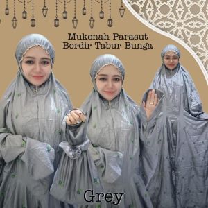 Mukenah Traveling Parasut Super Mukena Dewasa Tabur Bunga Telekung Simple