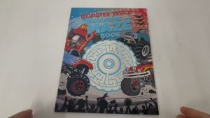 Maze & Colouring Book Monster Trucks For Kids to Color