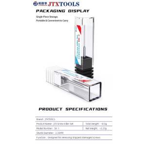 JTX SK-1 Screw Killer Set Professional Screw Extractor สําหรับ iPhone โทรศัพท์มือถือ Stripped บด Quick Removal