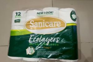 Sanicare Ecolayers Bathroom Tissue 12 Rolls 3ply