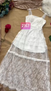 MyDu Shop | MS 2157 | Đầm Maxi Ren Dây – Dịu Dàng Nữ Tính Mặc Đi Biển Hay Dạ Tiệc Đều Xinh