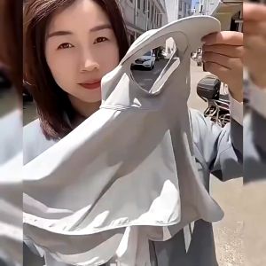 Khẩu trang chống nắng cao cấp UPF50+ có và không mũ – che kín mặt cổ vải lụa lạnh thoáng khí