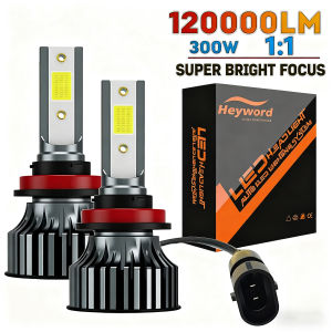 Heyword H8 H9 H11 Car Headlight H4 300W 120000LM LED Bulb Car 9006 9005 H7 6500K DOB Styling Auto Headlamp Fog Light Bulbs