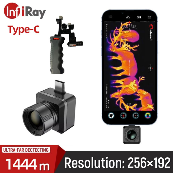 InfiRay กล้องความร้อนอินฟราเรด T2 PRO กลางแจ้ง Hun-Ting Detector Monocular โทรศัพท์มือถือ Type C เลเซอร์การถ่ายภาพความร้อน Imager
