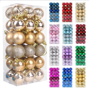 36Pcs 4cm Christmas Ball Xmas Tree Hanging Ornaments Christmas Bauble Home Party Decor