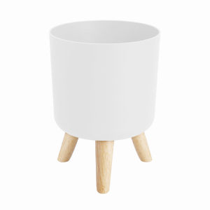 Indoor Self-Watering Large round Flower Pot Lazy Gardening Plant Pots Stand Pull Car for Living Room Bedroom Rent Placement
