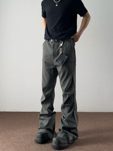 Retro Cleanfit Workwear Mens Pants MKCLOT Drapey Pleated American Style Straight Leg Casual Trousers Loose Fit Youthful