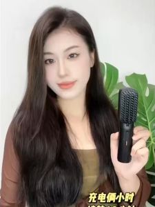 Electric Hair Brushes Negative Ion Hair Straightening Brush Styling Comb Not Hurt Hair Curling Iron USB Charging