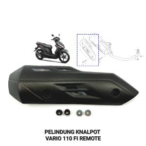 Pelindung Knalpot Vario New 110 Remote "A" - Cover Tutup Penutup Tameng Pengaman Muffler Exhaust Kenalpot Honda Vario New 110 LED Remote 2015 - 2019