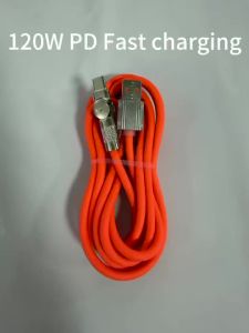 120W 7A Fast Charge USB Type C Cable 180 Degree Rotation Elbow Cable for Game for Xiaomi Redmi Honor Phone Charger USB C Cable