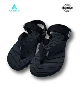 ALMIC-Sandal Gunung Jepit Adventure Edge Hitam pria wanita|Sendal gunung Outdoor Dewasa Karet