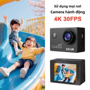 Camera Hành Động SJ4000 WiFi 4K 30FPS 12MP Góc Rộng 170 Độ Khẩu Độ F2.2 Chống Nước 30m Kèm Hộp Đựng - Camera Quay Video Thể Thao & Hành Động